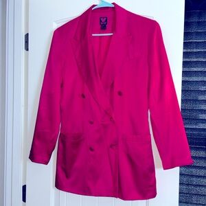Double breasted pink blazer